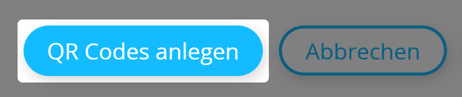 Screenshot der Schaltfläche "QR Codes erstellen" in Mass QR Code Generator 