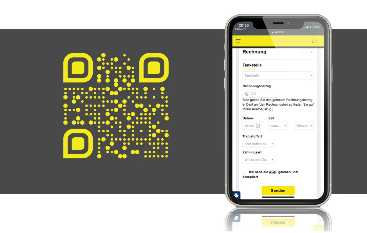 QR Code mit smartphone und digitaler rechnung