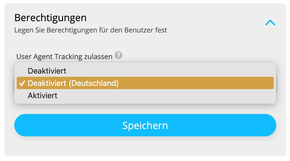 User Agent Tracking Deaktivieren setzen