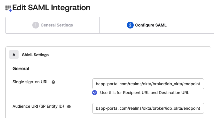 Kopieren Sie die Service Provider Descriptor URL in Okta