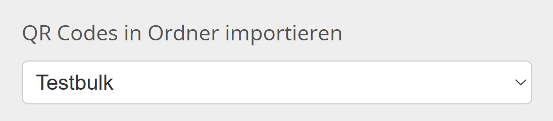 Screenshot des Dropdown-Menüs "Choose Folder" in Mass QR Code Generator 