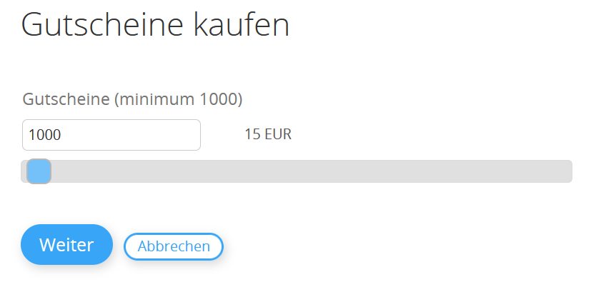 Gutscheinanzahl festlegen