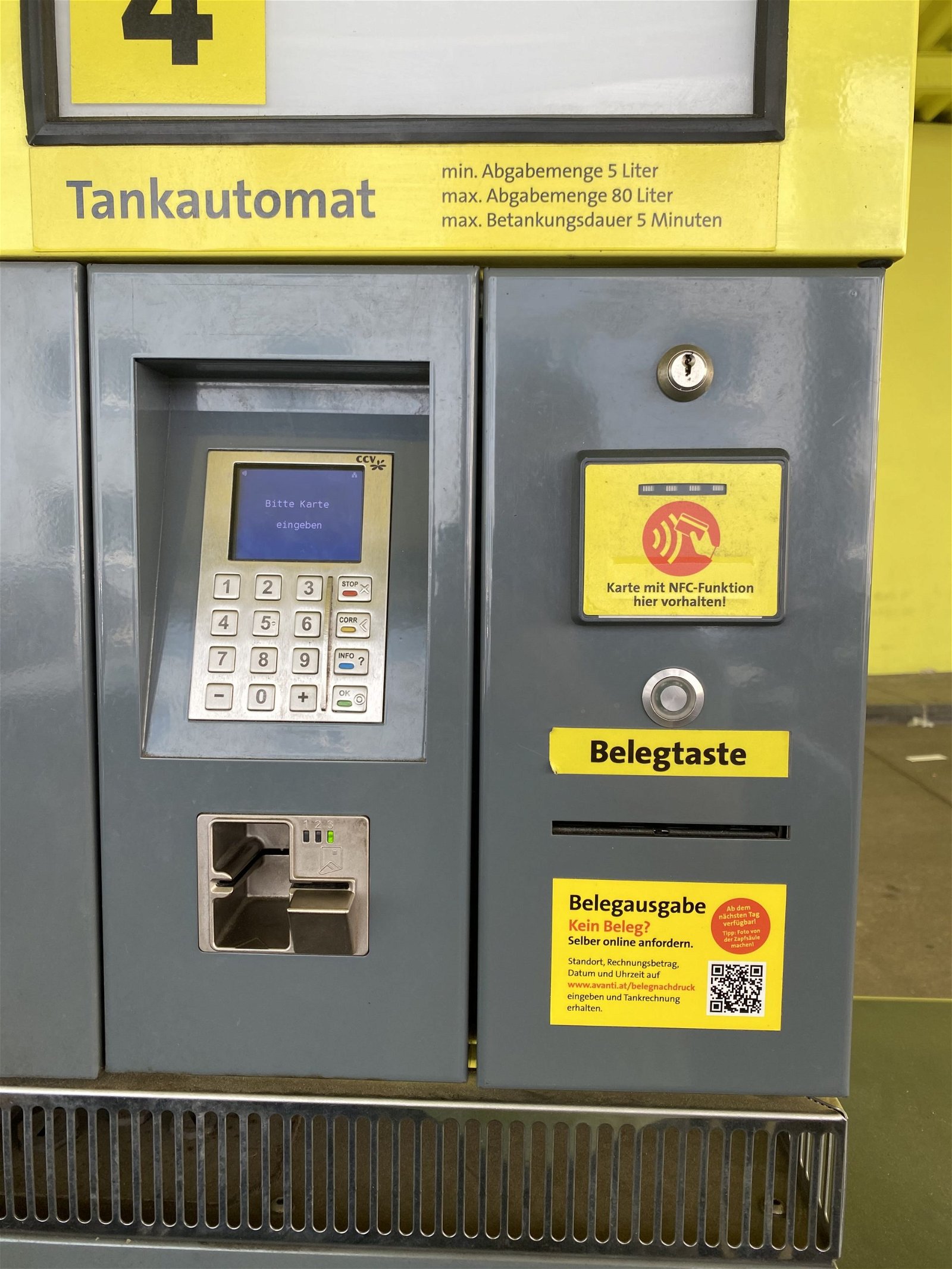 Tankautomat mit QR Code