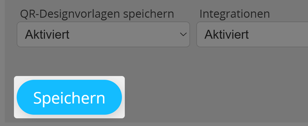 Screenshot der Schaltfläche "Speichern" im Tab "Berechtigungen" im Benutzermenü für Administratoren 