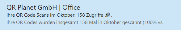 QR Code Scan & Performancebericht in Ihrem Posteingang