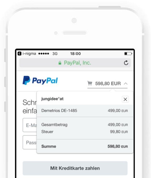 Compras móveis PayPal