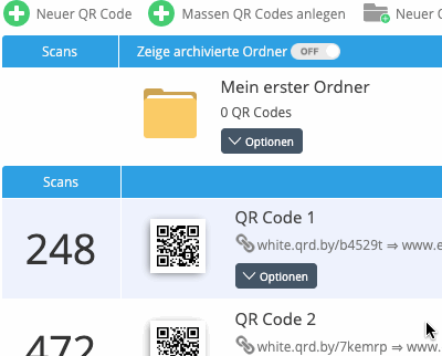 White Label QR Code Manager Plattform | qr1°at